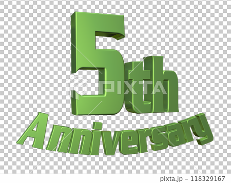 3DCG characters "5th Anniversary/5th anniversary" green, green 118329167