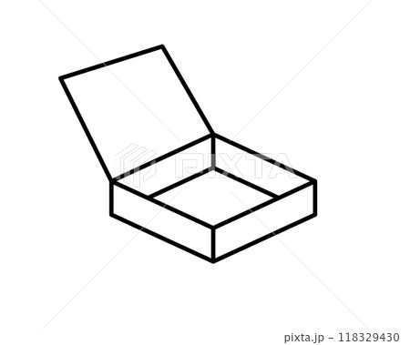 Delivery packaging vector icon. Cargo cardboard box icons. Carton package sign from line geometric shapes. 118329430