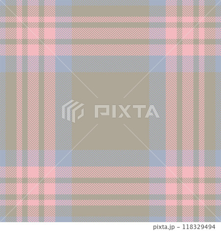 Plaid check pattern. Seamless fabric texture. Tartan textile print. 118329494