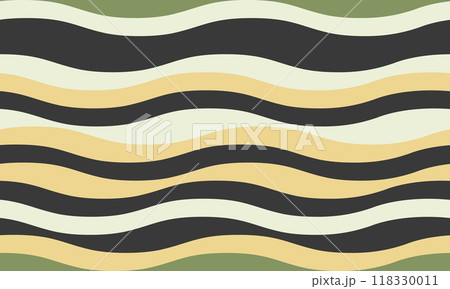 Abstract background with wavy stripes in vibrant colors, creating a rippled, liquid effect. Smooth curves and textured lines add elegance, vitality, and creativity. Ideal for wallpaper or textile. Abstract background with wavy stripes in vibrant colors, creating a rippled, liquid effect. Smooth curves and textured lines add elegance, vitality, and creativity. Ideal for wallpaper or textile. 118330011
