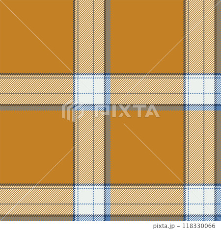 Plaid seamless pattern in orange. Check fabric texture. Vector textile print. Plaid seamless pattern in orange. Check fabric texture. Vector textile print. 118330066