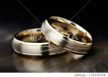 Beautiful wedding golden rings Beautiful wedding golden rings 118330379