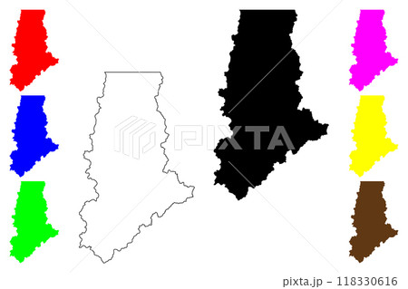 Ravalli County, Montana (U.S. county, United States of America, USA, U.S., US) map vector illustration, scribble sketch Ravalli map 118330616