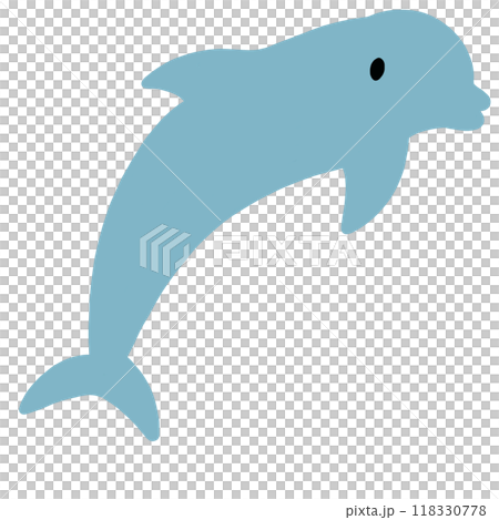 Hand drawn dolphin png for sea lives, animals, aquarium, souvenir shop, cartoon character, comic, mascot, cute patch, shirt print, plush toy, kid doll, brooch, under the sea, sticker, logo, icon 118330778