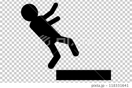 Fall Warning, Safety Signs, Danger, Caution Pictograms Fall Warning, Safety Signs, Danger, Caution Pictograms 118331641