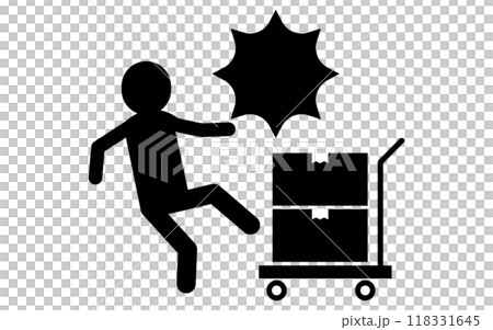 碰撞警告、安全標誌、危險、警告象形圖 118331645