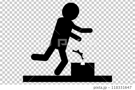 Watch your step, safety signs, danger and caution pictograms 118331647