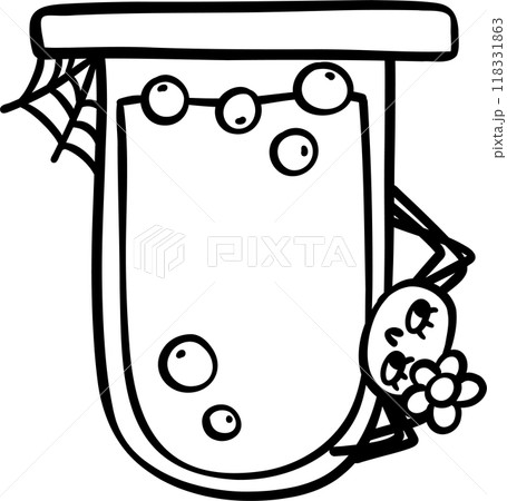 Groovy Retro School Supplies Halloween cartoon outline Groovy Retro School Supplies Halloween cartoon outline 118331863