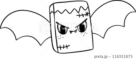 Groovy Retro School Supplies Halloween book cartoon outline Groovy Retro School Supplies Halloween book cartoon outline 118331873