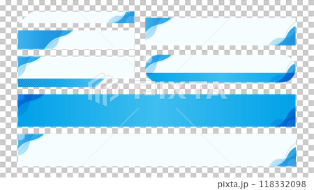 時尚新聞貼紙底座，藍色波浪圖案，無文字，透明背景 118332098