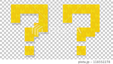 一組結合了黃色拼圖的 Hatena 標記 118332278