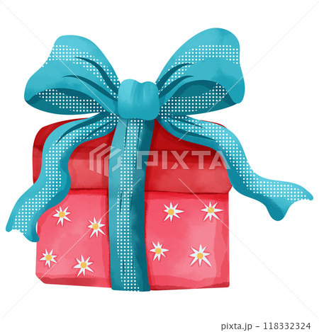 hand drawn illustration of a gift 118332324