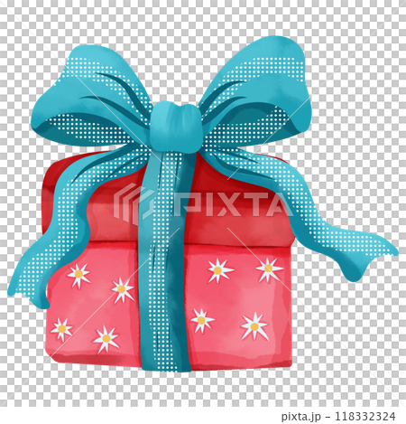 hand drawn illustration of a gift 118332324