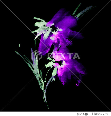 Watercolour red flowers bouquet Watercolour red flowers bouquet 118332789