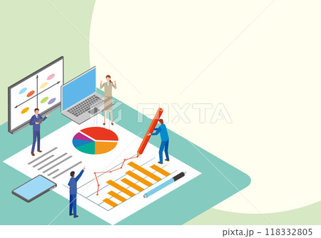 社内会議のビジネスシーンイラスト 118332805