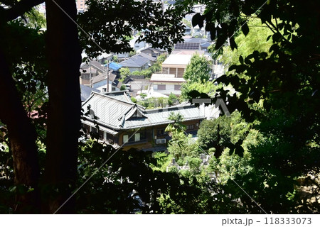 鎌倉市 大船高校近くの六国見山登山道から見下ろした多聞院 鎌倉市 大船高校近くの六国見山登山道から見下ろした多聞院 118333073