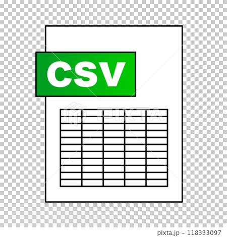 CSV file icon data table 118333097