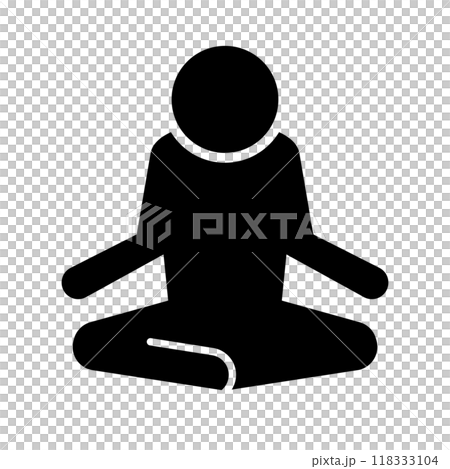 瞑想 シルエット 118333104