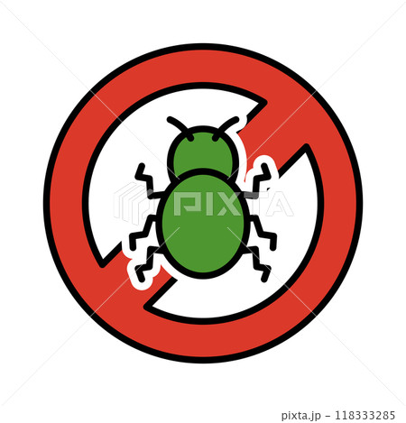 虫禁止のアイコン・害虫駆除や防虫 118333285