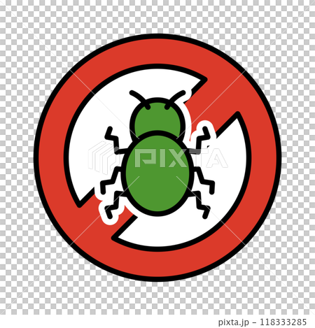 虫禁止のアイコン・害虫駆除や防虫 118333285