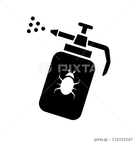 農薬の散布・害虫対策 シルエット 118333287