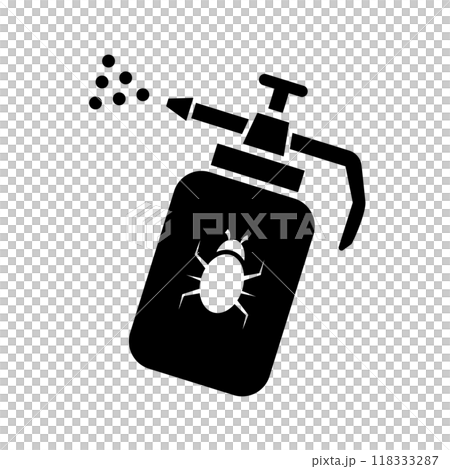 農薬の散布・害虫対策 シルエット 118333287