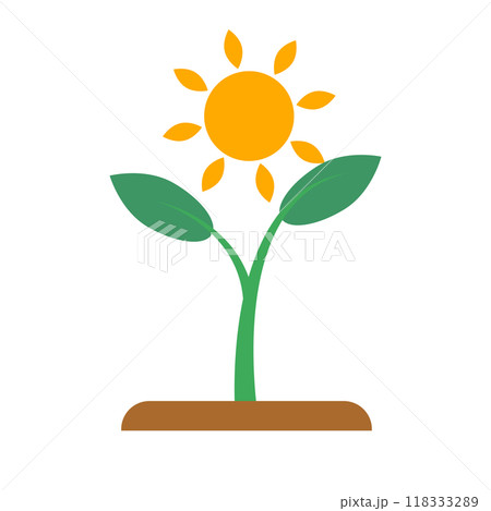 植物の芽と太陽・光合成 118333289