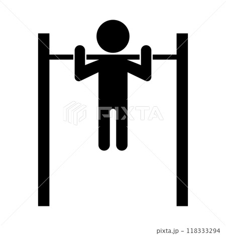 懸垂 シルエット 118333294