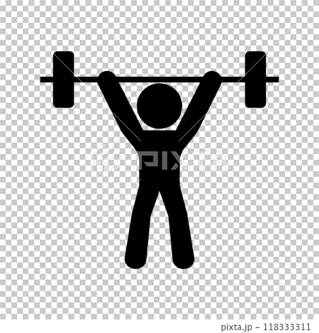 ウエイトリフティング シルエット 118333311