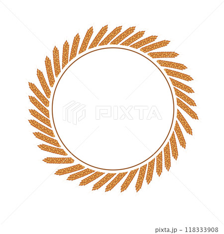 Round ear frame. Vector illustration on a white background. 118333908