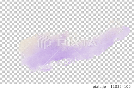 Abstract watercolor purple and yellow colors dynamic spot on transparent background for postcards, websites, invitations, flyers, packaging products, patterns, any composition. 118334106