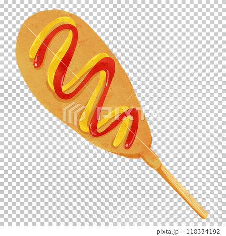 美國狗狗水彩風格手繪插畫 118334192