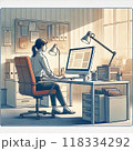 オフィスで働く女性 118334292