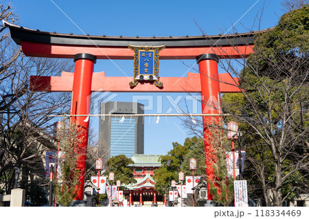 東京都 門前仲町 正月の富岡八幡宮 東京都 門前仲町 正月の富岡八幡宮 118334469