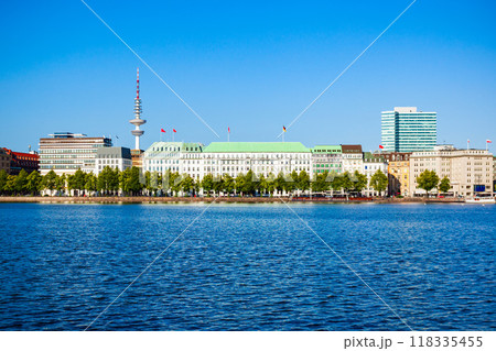 Hamburg city centre view, Germany 118335455