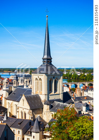 Saumur city aerial view, France Saumur city aerial view, France 118335493