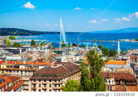 Geneva panoramic view in Switzerland 118335618