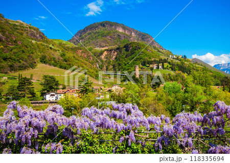 Bolzano aerial panoramic view, Italy 118335694