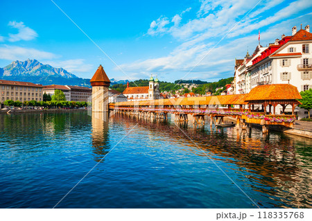Kapellbrucke Bridge, Wasserturm Tower, Lucerne 118335768