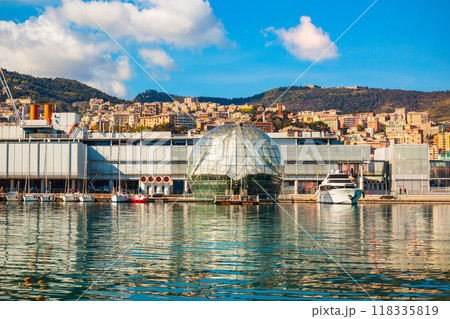 Genoa port in northern Italy 118335819