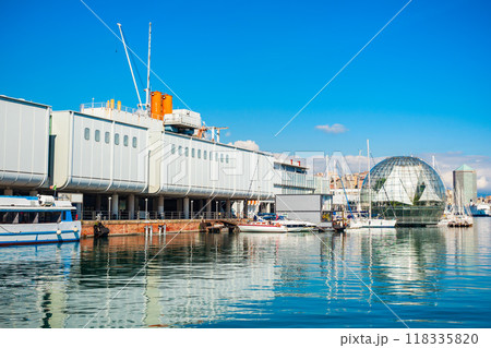Genoa port in northern Italy 118335820