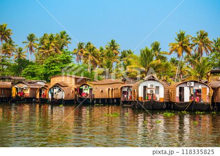 Houseboat in Alappuzha backwaters, Kerala 118335825