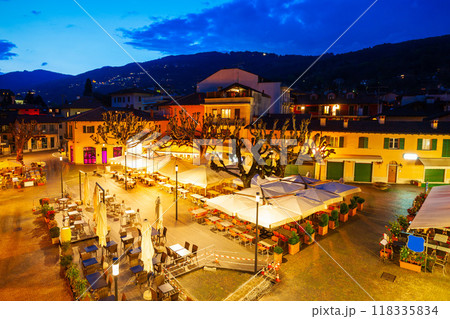 Stresa town at  Lago Maggiore Lake 118335834