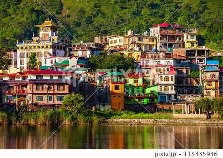 Rewalsar buddhist town near Mandi, India 118335936