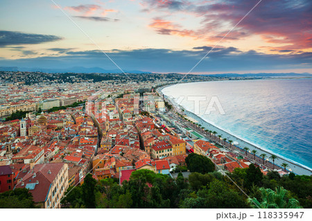 Nice aerial panoramic view, France Nice aerial panoramic view, France 118335947