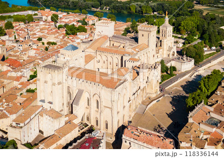 Avignon city aerial view, France 118336144