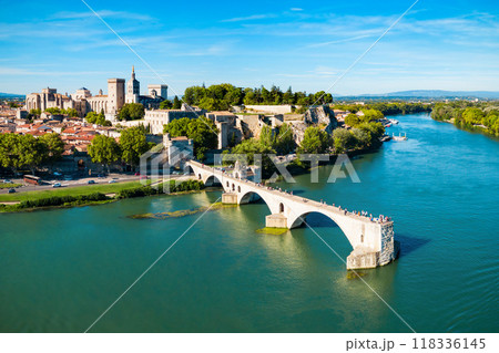 Avignon city aerial view, France 118336145
