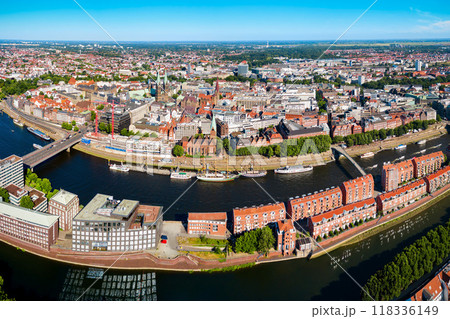 Bremen old town aerial view Bremen old town aerial view 118336149