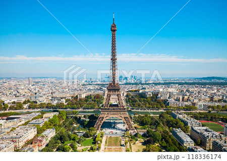 Eiffel Tower aerial view, Paris 118336174