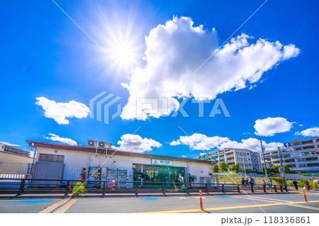 日本の川崎都市景観 東急電鉄 梶が谷駅などを望む 日本の川崎都市景観 東急電鉄 梶が谷駅などを望む 118336861